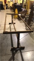 Antique quilting rack, yellow pine, 98 inches