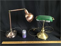 Pair of desk lamps