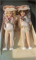 TWO STORY BOOK TYPE DOLLS 
THEY HAVE O/C EYES
