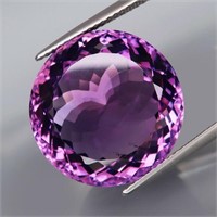 Natural Round Amethyst 18.75 Cts - Untreated