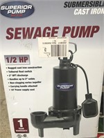 Sewage Pump - Pumps up to 4800 gal per hour