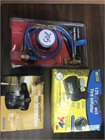 3piece lot- air pumps/charging hose with gauge