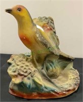 Vintage plaster bird sculpture measuring