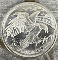 One Ounce Silver Round: SD Bullion Eagle #1