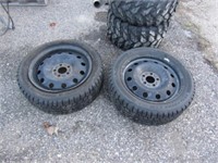 2-Hercules 215/50/R17 on 5 Hole Rims Winter Tread