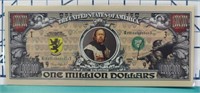 $1 million dollar banknote