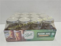 (12) NEW QUART JARS WITH LIDS & BANDS