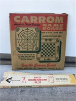 Carrom Set with Revolving Floor Stand