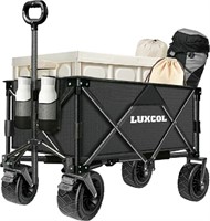 LUXCOL, Collapsible Folding Wagon, Heavy Duty Util