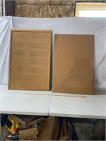 Two corkboards 24” x 37” and 24” x 35”
