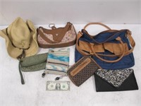 Lot of Assorted Purses & Female Wallets w/