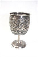 Metal cup in silver colour