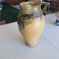 Vintage Hand Made and Glazed Clay Pitcher