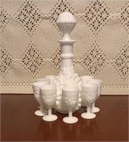 Vintage Westmoreland Decanter and Goblets