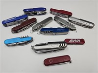12 Older Knives, Some With Advertising