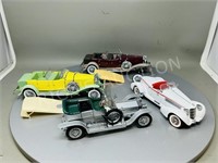 4 various Franklin Mint classic cars