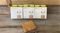 3 new packs of wooden coasters