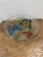 Butterfly glass birdhouse