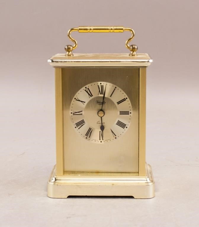 Vintage German Brass Quartz Carriage Clock