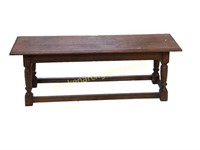 Jacobean Oak Splay Leg Bench