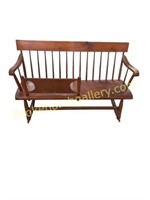 Antique White Pine Mothers Rocking Bench