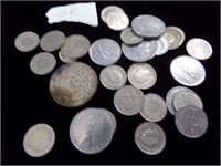 28 foreign coins