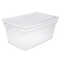 Sterilite 90 Qt. Storage Box Plastic  White