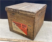 Old Wooden Egg Crate. *TOP.  NO SHIPPING