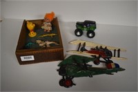 Lot Of Vintage Toys & Metal Airplanes