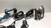 4 VINTAGE ELECTRIC CLOTHES IRONS