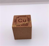 One Pound .999 Copper Cube