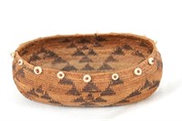 'Gold Tooth' May John Pomo basket with beads