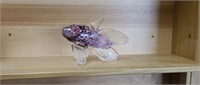 Decorative blown glass fish figurine