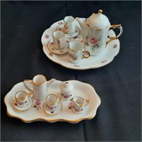 2 x Miniature Ceramic Tea sets