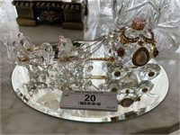 Crystal Carriage Mirrored Plate