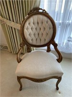 Pair of Rose Back Half-Armed Chairs