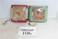 (2) Antique Kitchen Clocks