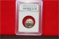 A Slabbed Large Bronze Roman Coin