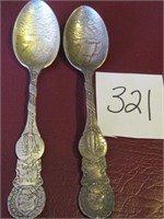 2- STERLING COLUMBIA EXPOSITION SPOONS