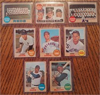 1968 Topps Baseball Card Lot (x8)