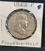 1952P Franklin half dollar