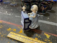 girl at piano musical figurine