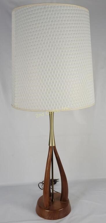 Mid Century Modern Wood Table Lamp