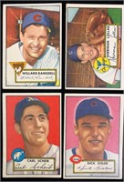 (4) 1952T Baseball Cards