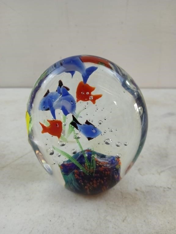 Fish paperweight 4.5" tall