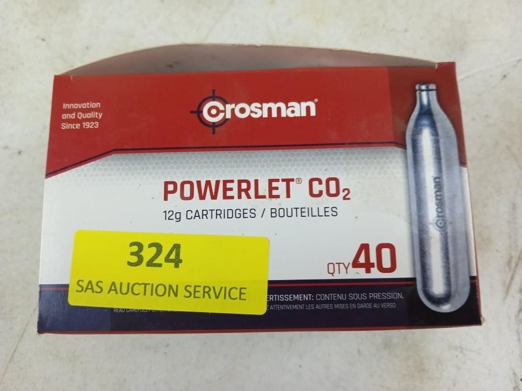 Box of 40 ct Crosman powerlet CO2 cartridges