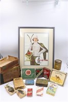 Antique Tobacco Container & Art Collection