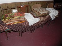 Braided Rug, Rug Pieces, 4 Chairs, Etc.