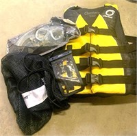 Snorkel Gear w/Overton's Life Jacket In Mesh Bag