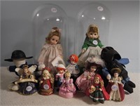 12 Dolls- Sleepy Eyes 7 1/2" Bisque Under Glass